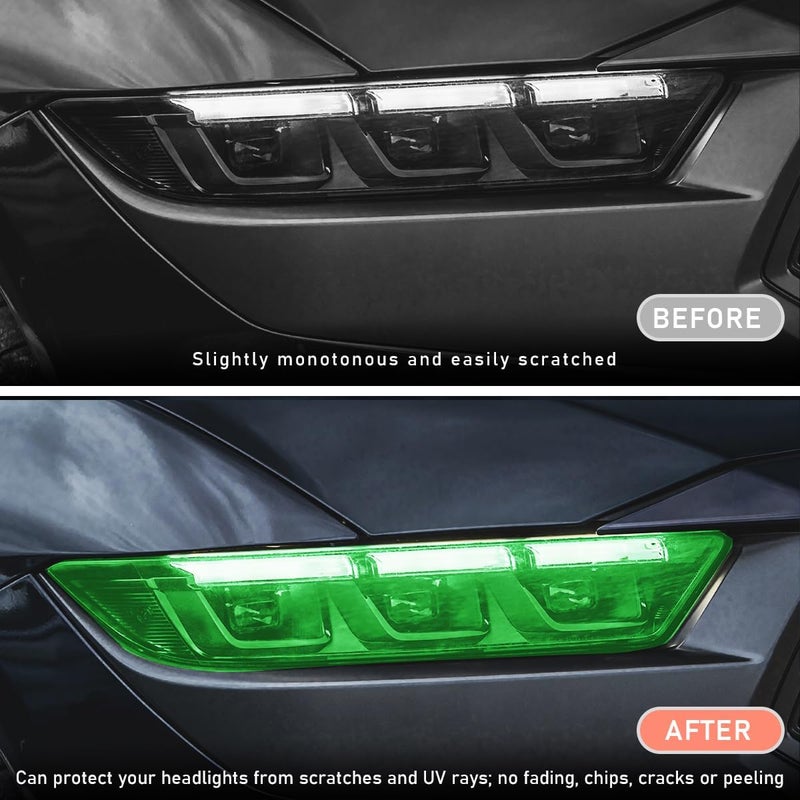 KVAEY Car Light Tint Film, 12×48 Inch Tint Vinyl Wrap Film Roll with Squeegee and Cutter, Self-Adhesive Film Sticker for Car Headlights Tail Lights Fog Lights, Car Accessories - Image 3